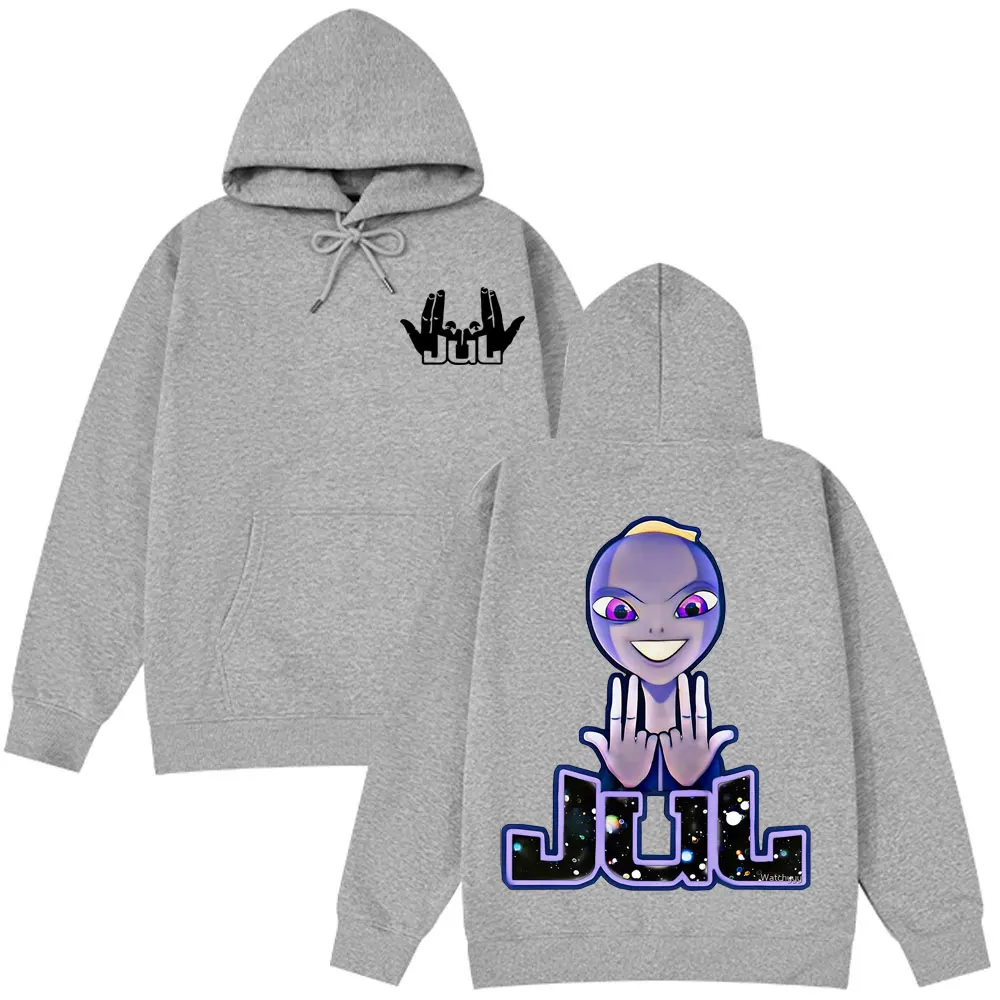 يوليو الفرنسية مغني الراب ألبوم ميرش هوديي الرجال امرأة ملابس فضفاضة الهيب هوب البلوز طويلة الأكمام للجنسين تصميم الأزياء البلوز #3