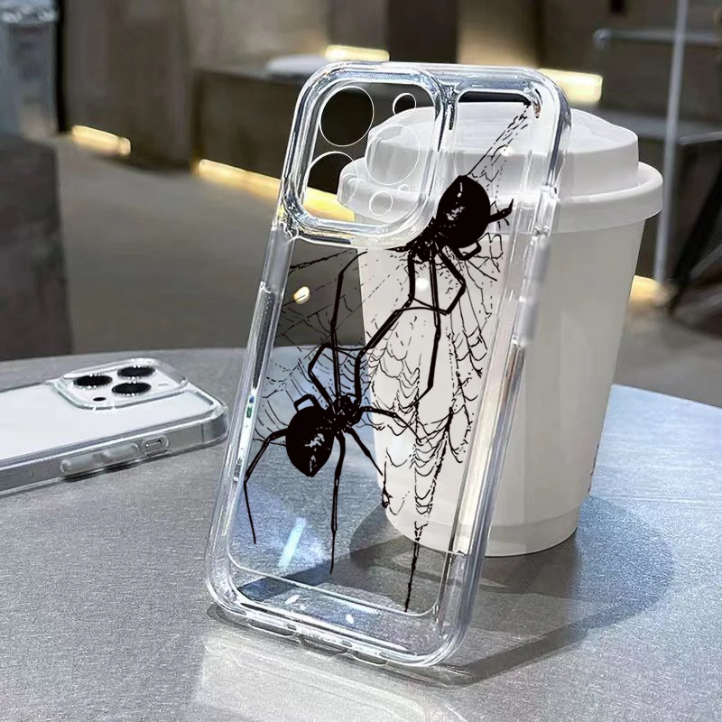 Case For Redmi Note 12 Cases Redmi 13C Cases Spider Clear Crystal Case For Xiaomi Redmi Note 13 Pro Plus 12S 11S 11 10S 10 Cover