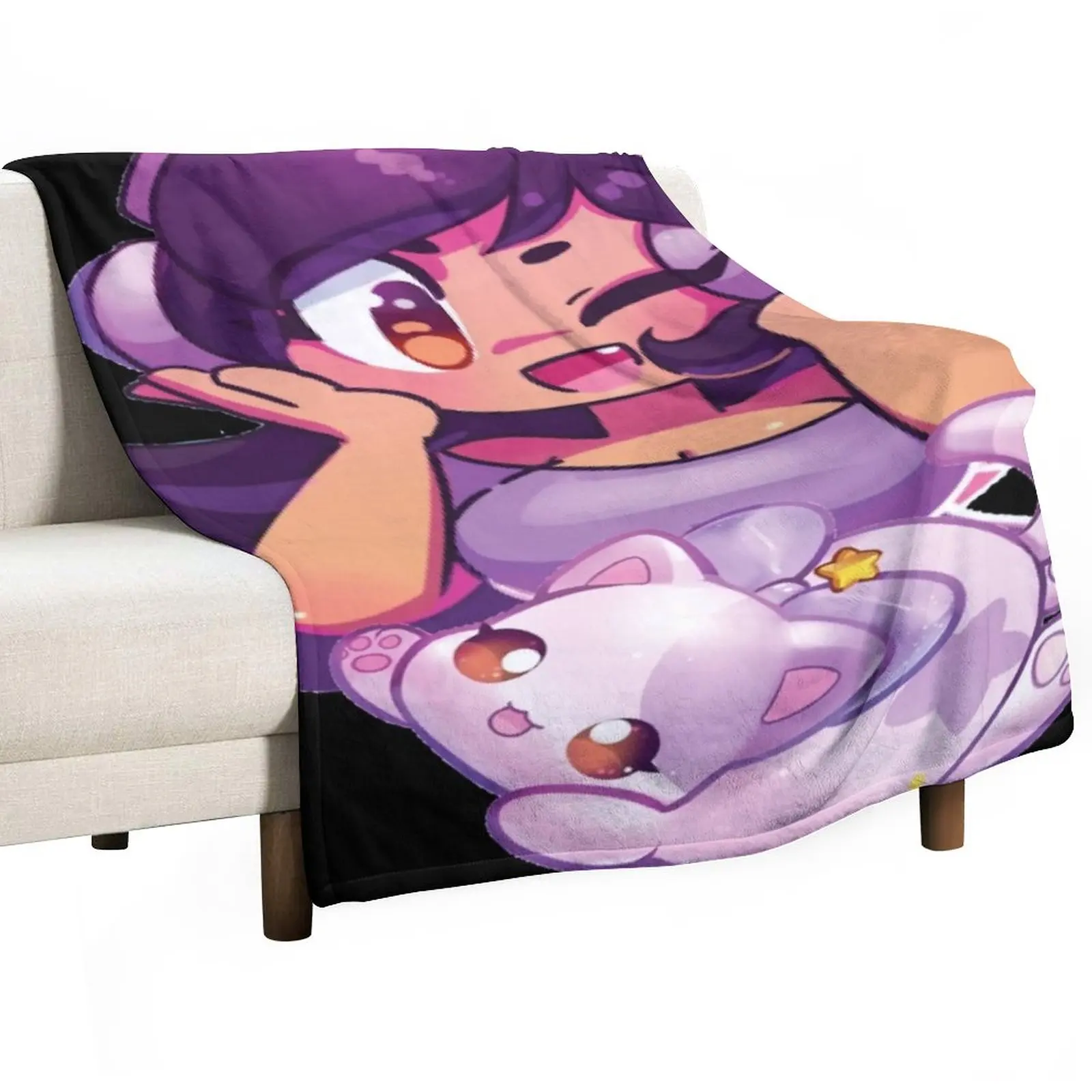 Aphmau with Cat Throw Blanket Fluffy Soft Blankets Blankets For Bed Luxury Blanket Luxury Throw Blanket