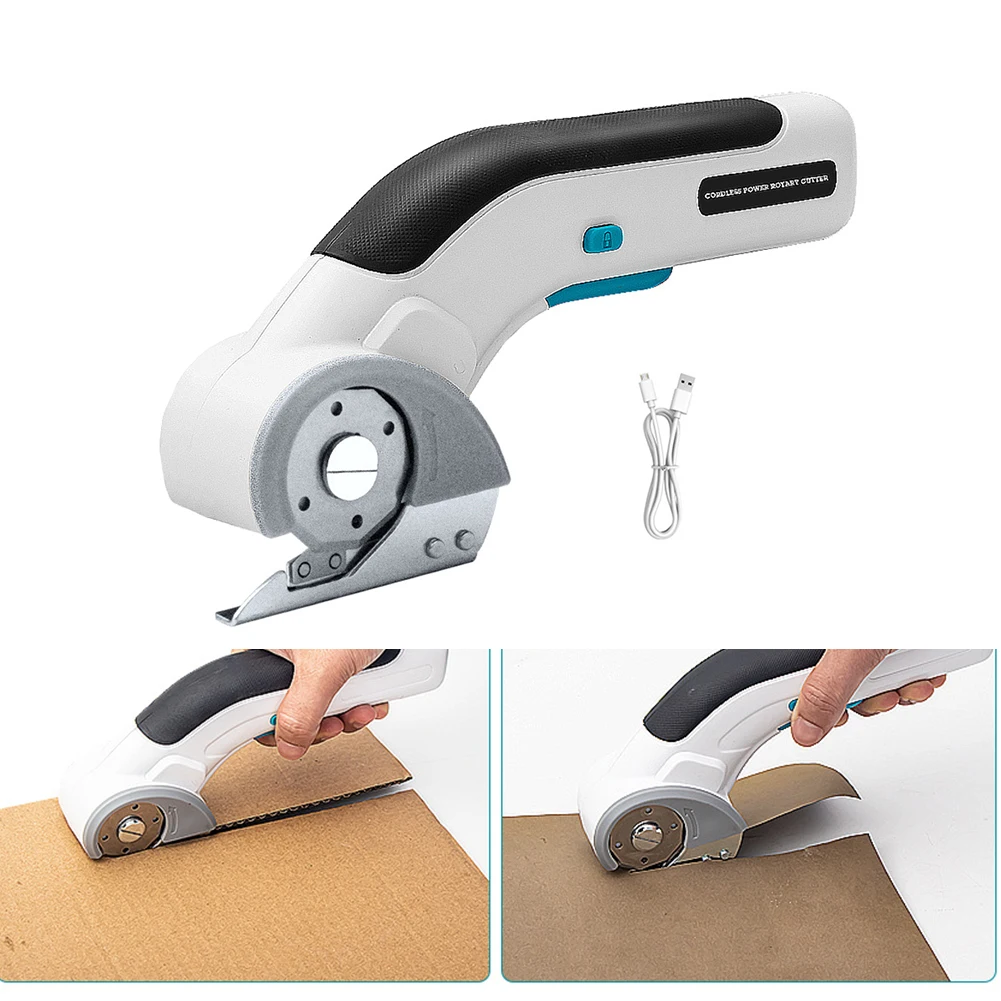 3.6V Cordless Electric Scissors USB Rechargeable Tailoring Scissors Cloth Cutter Carpet Trimmer Carpet PVC Leather Cutting Tools