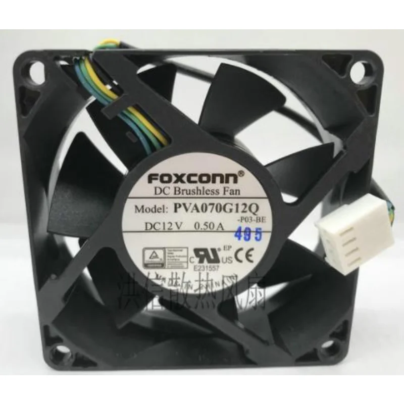 

New CPU Fan for FOXCONN PVA070G12Q DC12V 0.50A 4-wire PWM Cooling Fan 7025 70*70*25mm