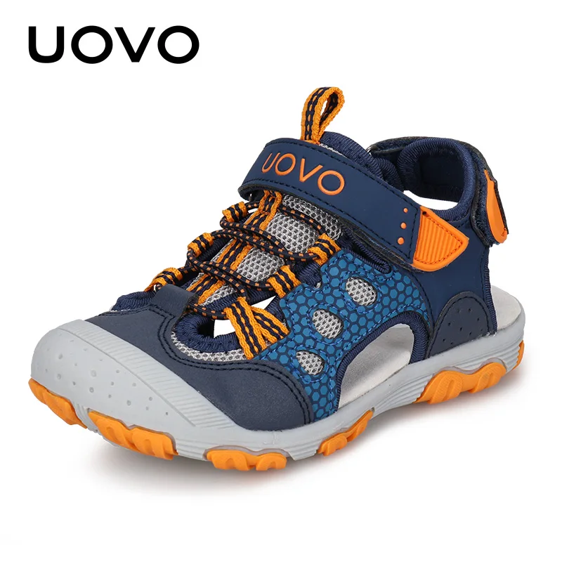 UOVO New Arrival Children Fashion Footwear Soft Durable Rubber Sole Kids Shoes Comfortable Boys Sandals With #24-34