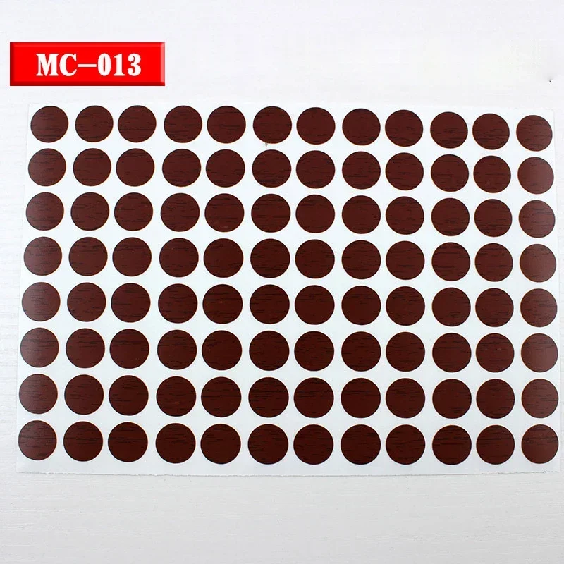 96 Stück 15 mm Holzmöbel, selbstklebende Schraubverschluss-Abdeckung, Lochaufkleber, Holzhandwerk, Schreibtisch, Schrank, Schublade, Kunstaufkleber, Ornament