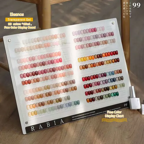 Eleanos 새로운 아이스 젤 99pcs 투명 매니큐어 젤 세트 네일 숍 특수 보호 네일 광선 요법 젤 젤리 누드 아트 15ml