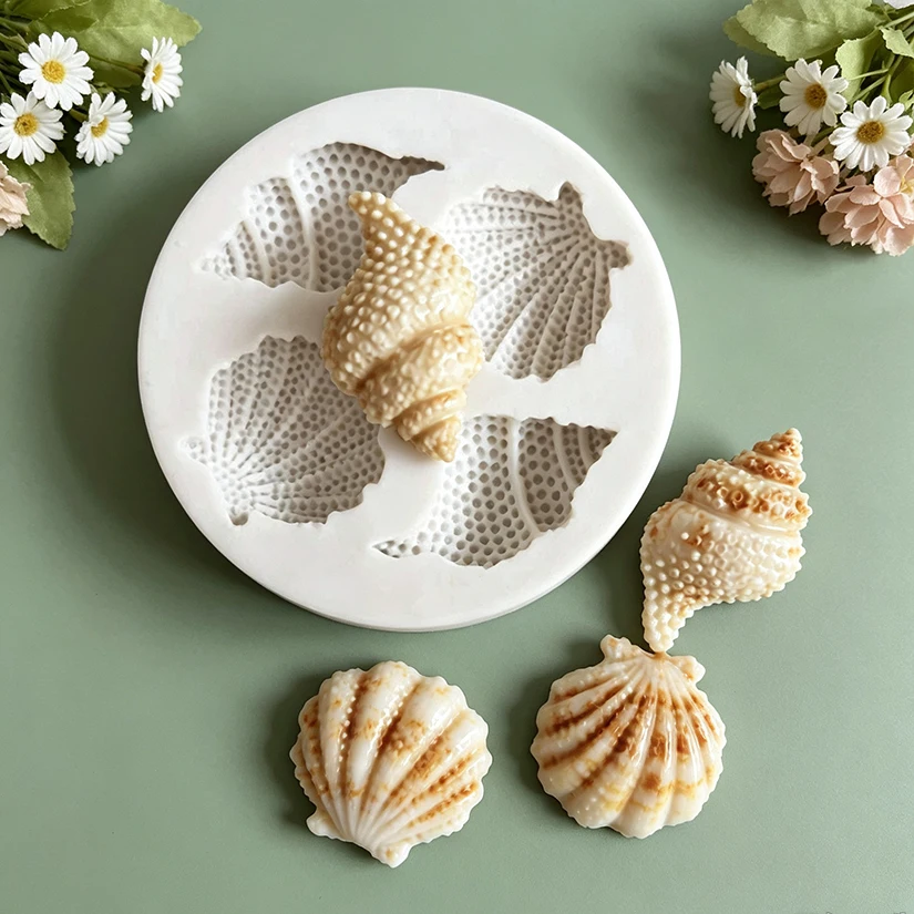 Conch Shellfish Shape Silicone Mold Sugarcraft Chocolate Cupcake Fondant Cake Decorating Tools