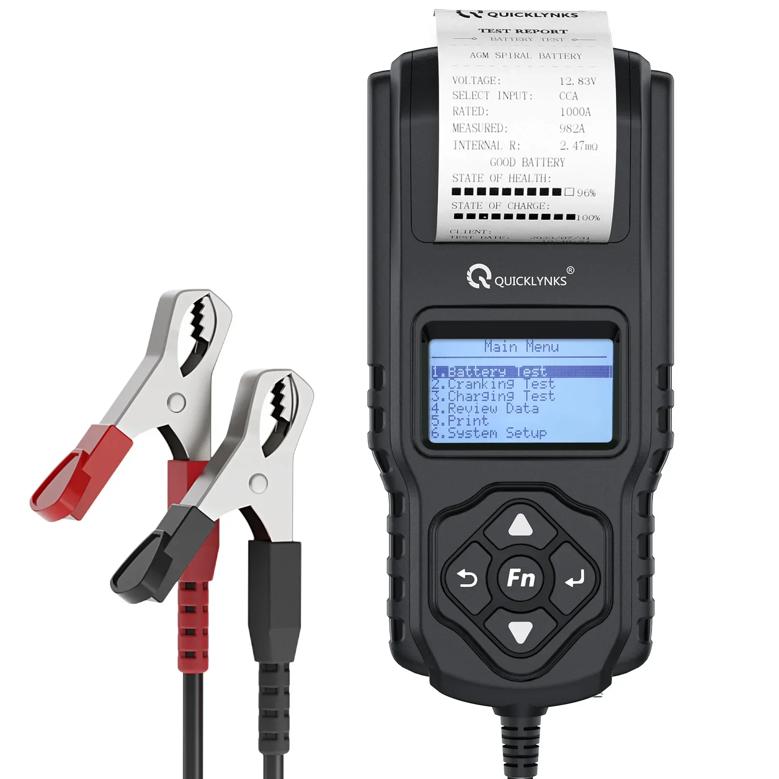 

2025 горячая Распродажа, тестер автомобильного аккумулятора, принтер, свинцово-кислотный автомобильный аккумулятор 12 В, цифровой тестер генератора, 6 светодиодов для стартовых аккумуляторов двигателя