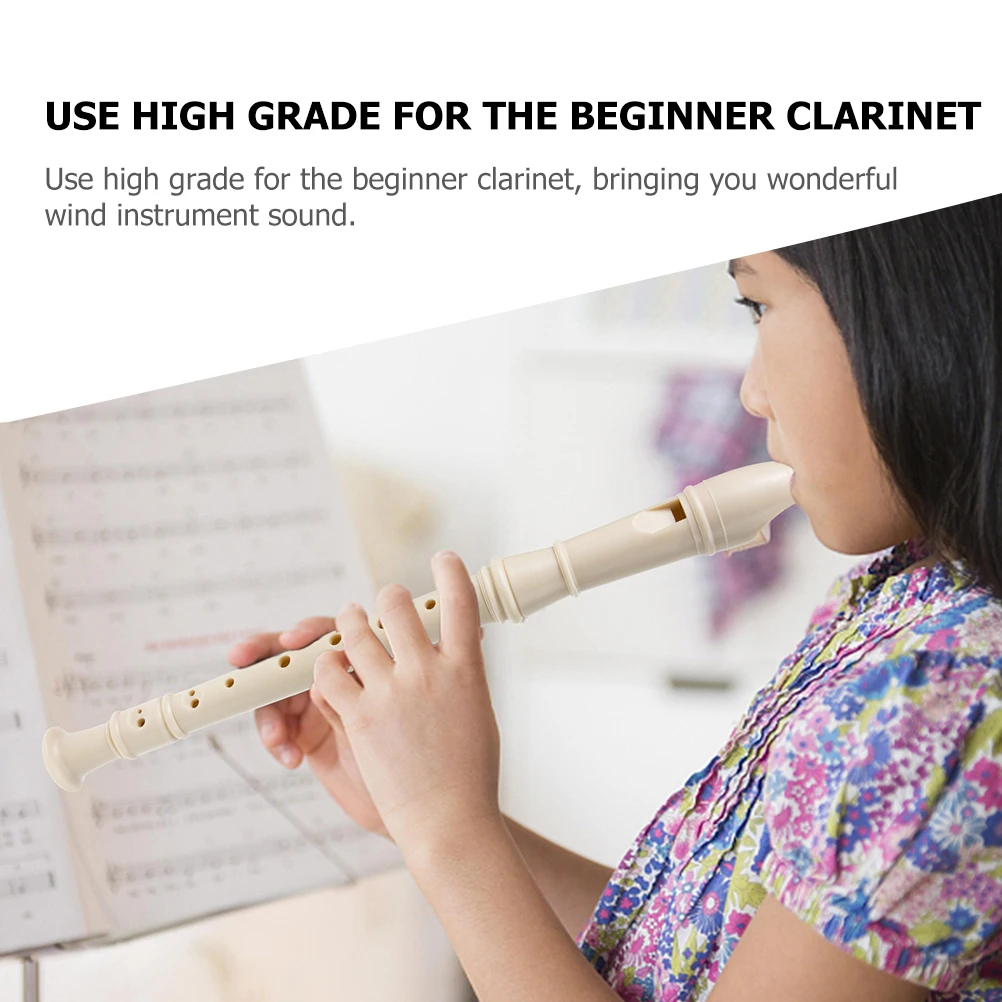 

8 Hole Clarinet Musical Instruments Beige Resin Practice Clarinets