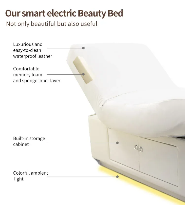 Lit de spa pliant portable Massage Tables et lits de massage électriques noirs