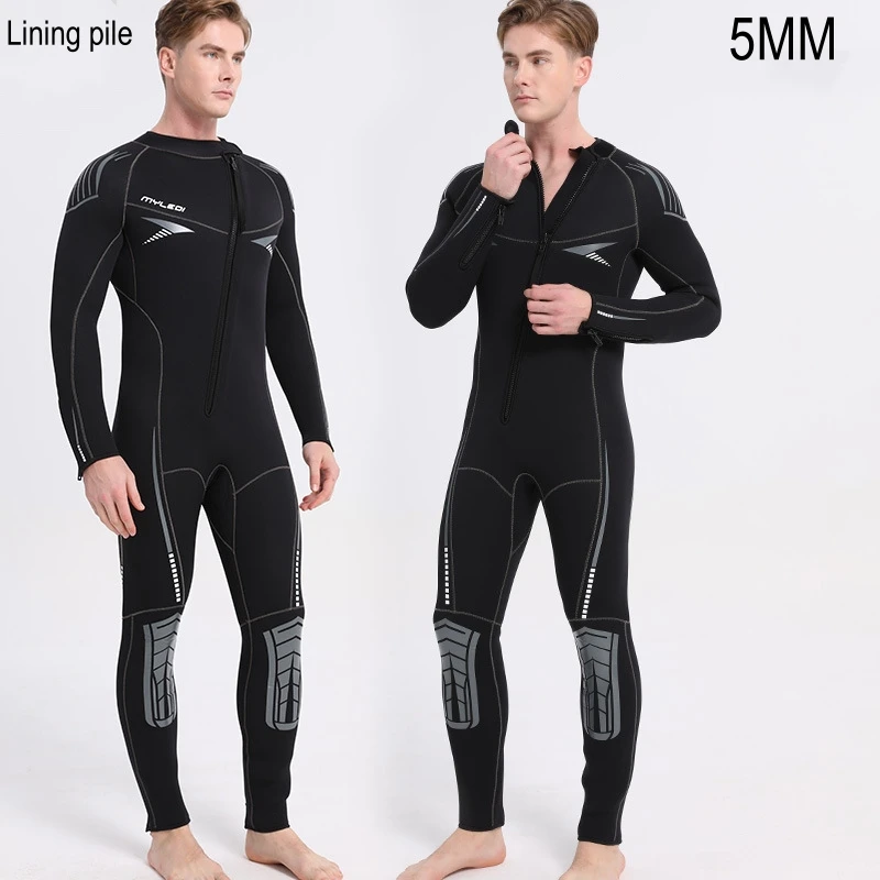 

Men 5MM SBR Neoprene Keep Warm Fleece Lining Outdoor Swim Kayaking Surfing Drifting Wetsuit Snorkeling Hunting Diving Suit