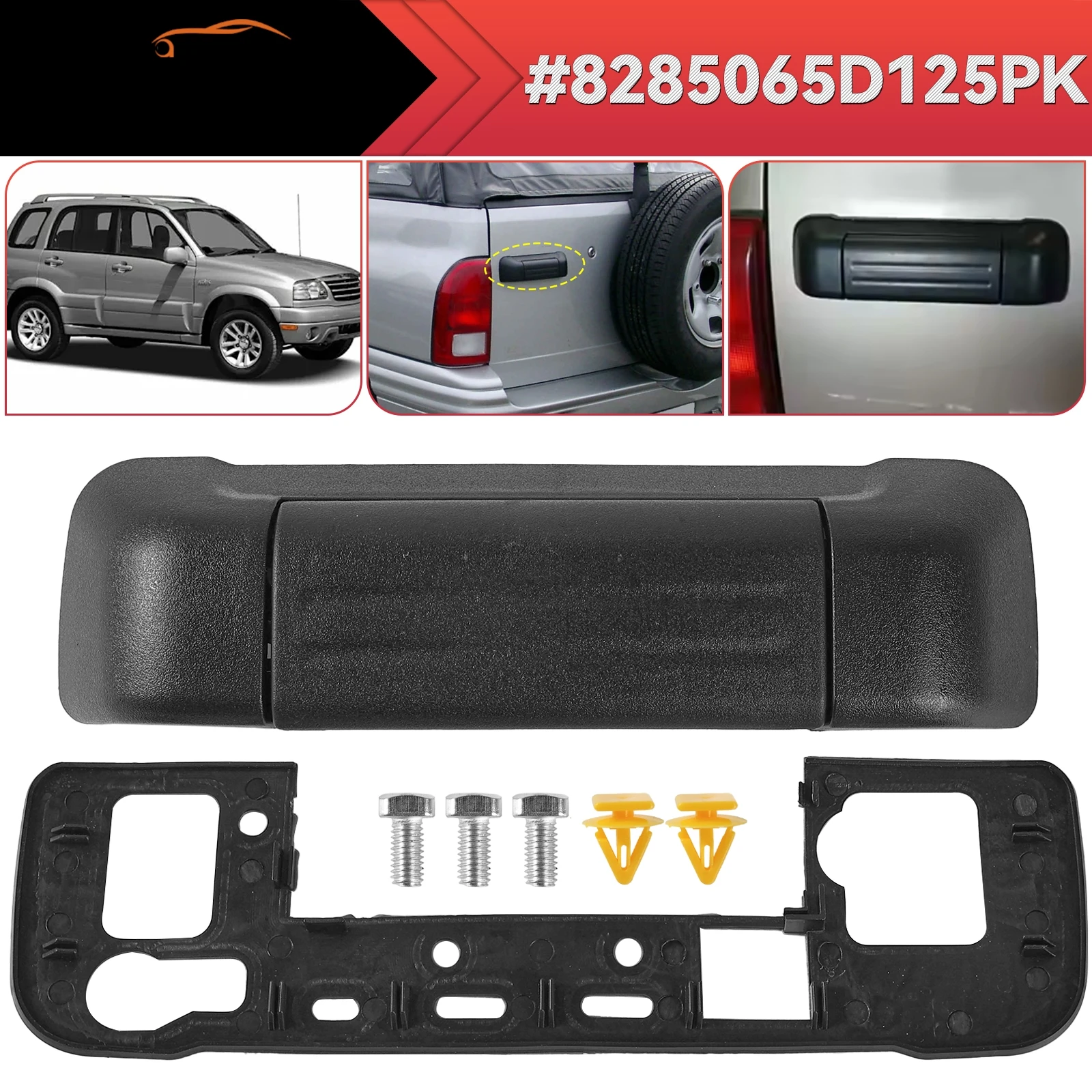 Car Exterior Tailgate Outer Rear Back Door Outer Handle W/Clips
