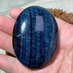 Natuurlijke Kristal Blauwe Tijgeroog Palm Gepolijst Energie Reiki Ornament Healing Hoge Kwaliteit Woondecoratie Cadeau Erts Kristallen