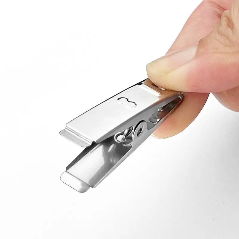 Multiuse Metal Laundry Clips Stainless Steel Windproof Strong Clamp Clothespins for Clothes Drying Food Bag Sealing
