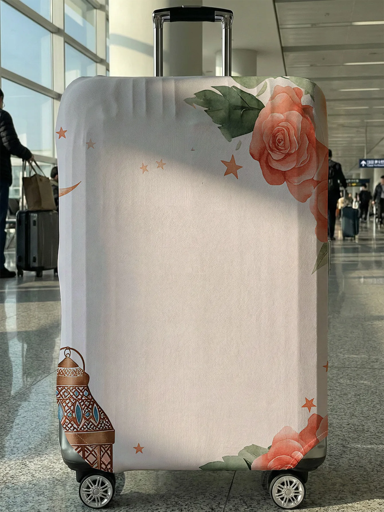 

Защитный чехол для багажа с рисунком роз, подходит для багажных чехлов размером 18-32 дюйма, чехлов для ручек багажа, дорожных аксессуаров.