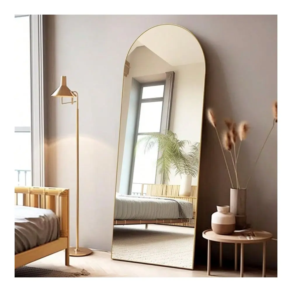 

Floor Mirror 5818 Full Length Mirror With Stand Freestanding Aluminum Frame Gold
