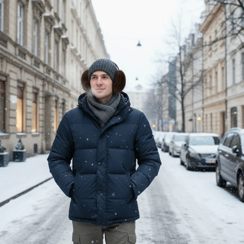 

Модные наушники большого размера с имитацией меха, теплые ветрозащитные грелки для ушей, утолщенные морозостойкие наушники, зимний сезон