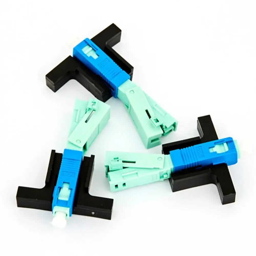 10Pcs Embedded SC UPC Fiber Optic Quick Connector Reusable Professional FTTH Tool Cold Connector Easy To Install Universal