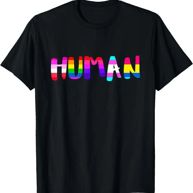 

Rainbow Flag Human Rights Gay Rights LGBTQ Pride Month T Shirt