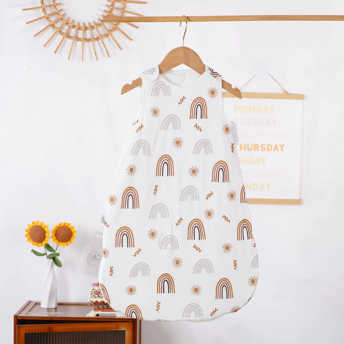 

Bamboo Cotton Baby Sleeping Bag Sleeveless Print Vest Sleep Sack For 0-2 years Newborn Baby Kids Sleepwear Anti-Kick Blanket