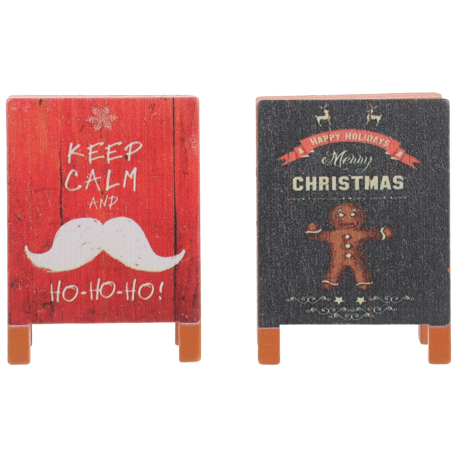 

2pcs Miniature Sign Board Adorable House Coffee Scene Sign Board Mini Sign Board Models 0signboard for house