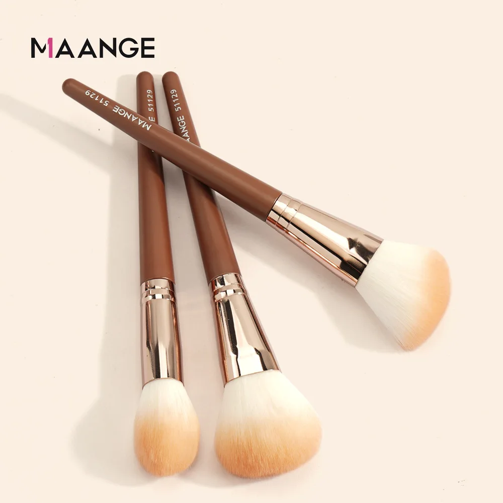 MAANGE Top 3 Makeup Brushes Face Powder Blusher Brush Powder Brush Cosmetic Brush