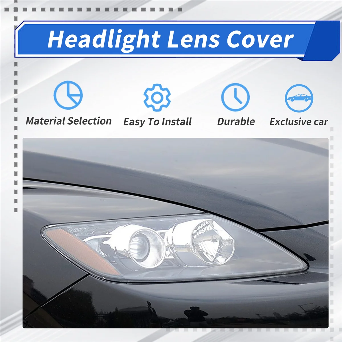 

Durable 1Pair Left+Right for Mazda CX-7 CX 7 2007-14 Car Headlight Lens Cover