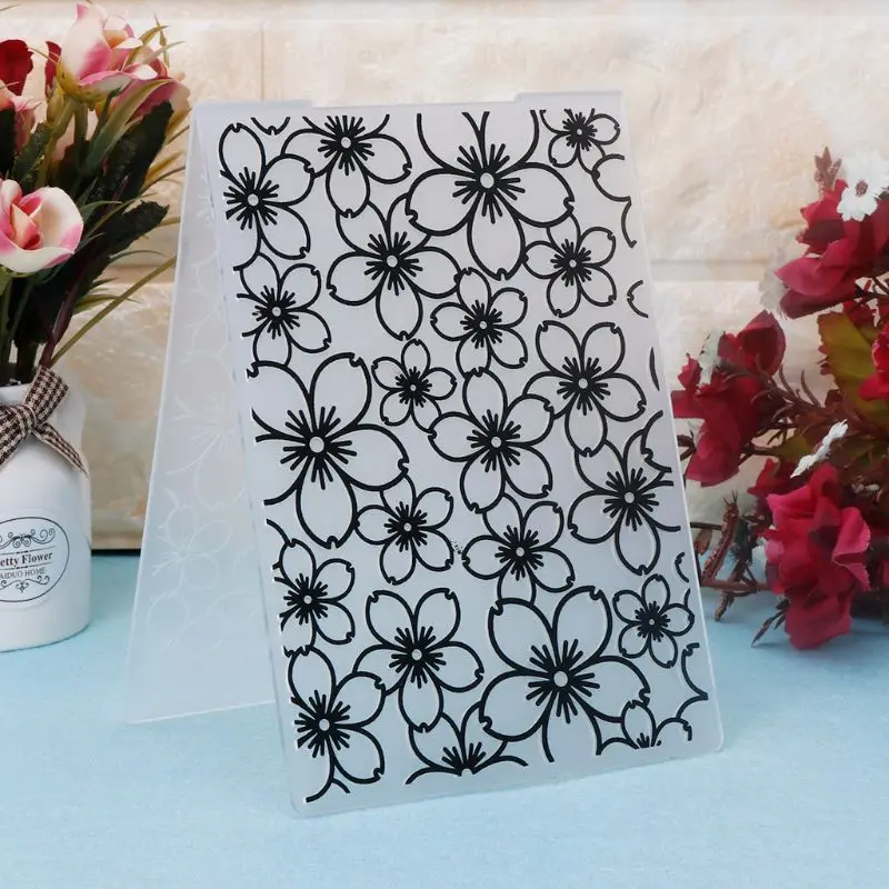 Plastic Embossing Folder Template for DIY Scrapbook Photo Album Card Paper Craft Flower--Y142