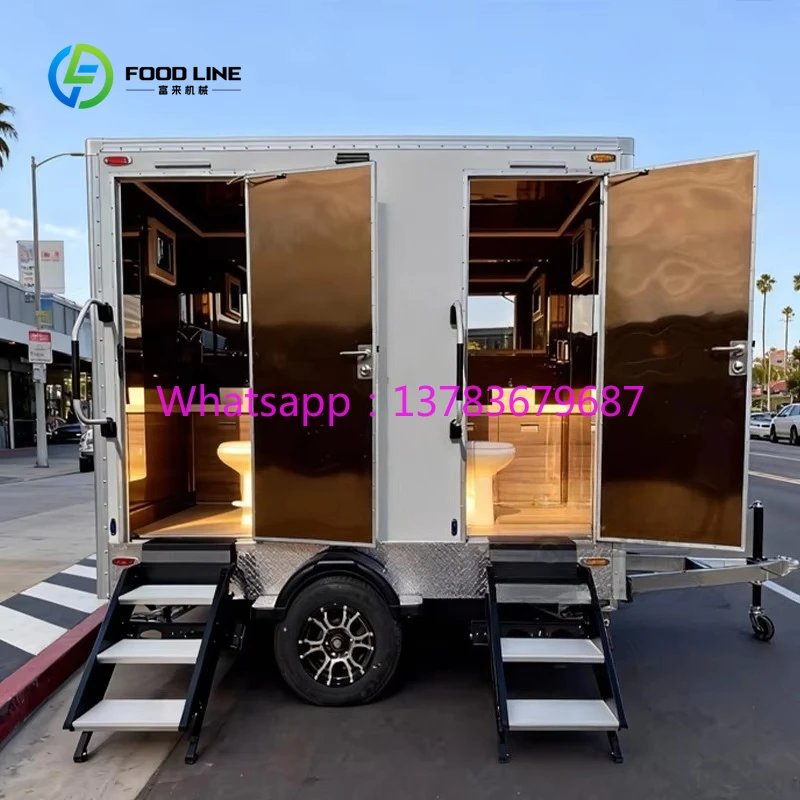 Customized Premium Luxury Outdoor Use Mobile Toilet Trailer Portable Toilet Price Mobile Bathroom Portable Accessible