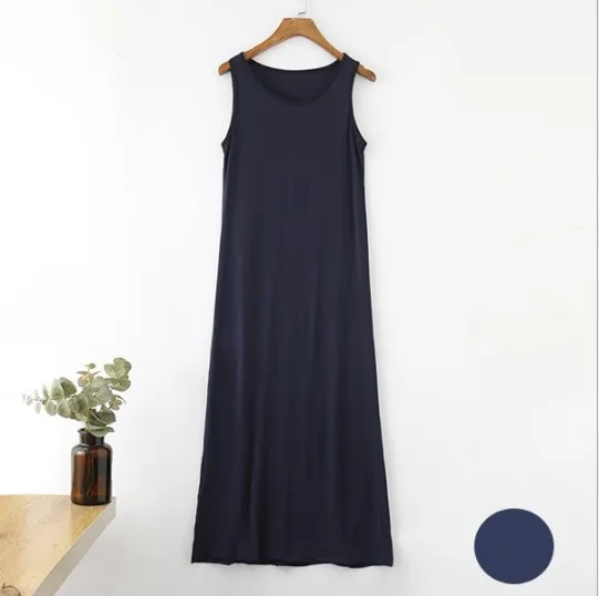 Fdfklak-Robe de Nuit en Fibre de Coton pour Femme, Confortable et Longue, Nouvelle Collection