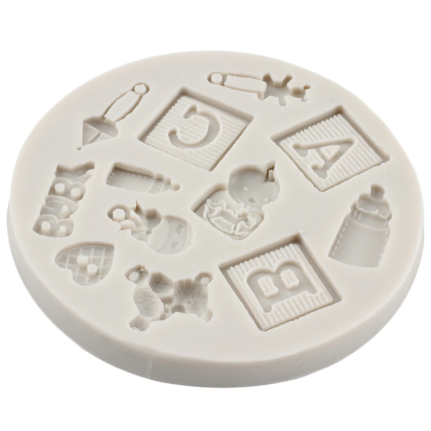 DIY Baby Bottle Letter Silicone Mold Cake Decorating Tools Baby Birthday Cupcake Topper Fondant Mould Candy Polymer Clay Moulds