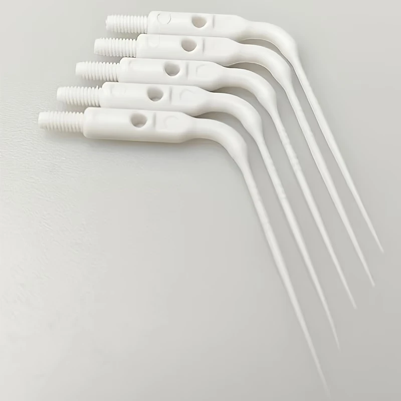 10-Pack Disposable Dental Root Canal Irrigation Tips, Plastic Sonic Irrigation Tips, 0.2mm Ultra-Fine Curved Tips, Oral Root Canal Treatment Consumables