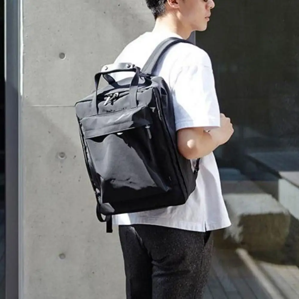 Stylish Nylon Business Laptop Backpack Solid Color Large Capacity Short Trip Bag Waterproof Luggage Bag for Travel