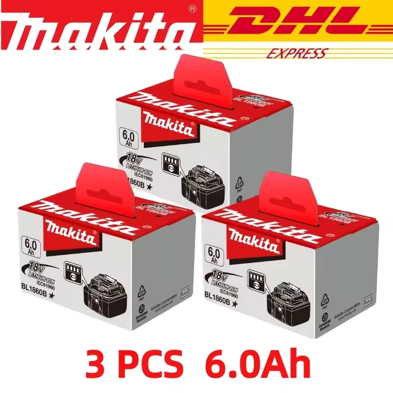 

original Makita 18V 6.0Ah Battery For Makita BL1830 BL1830B BL1840 BL1840B BL1850 BL1850B Power Tools Rechargeable Battery