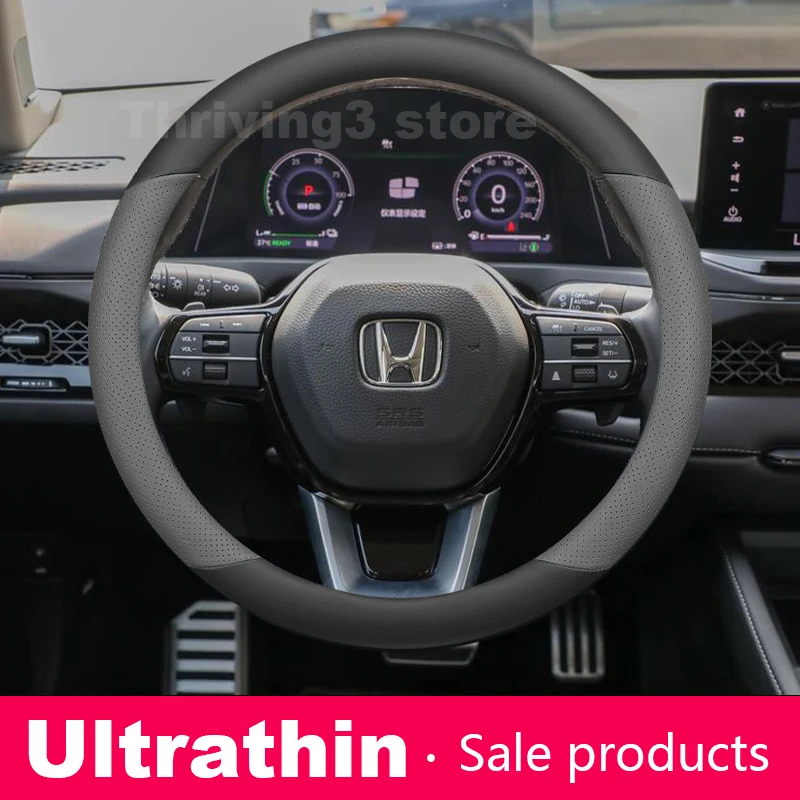 

Leather Car Steering Wheel Cover For Honda CRV Hybrid Civic accord 11th 10th gen FIT odyssey HR-V VEZEL XR-V Auto Accessories