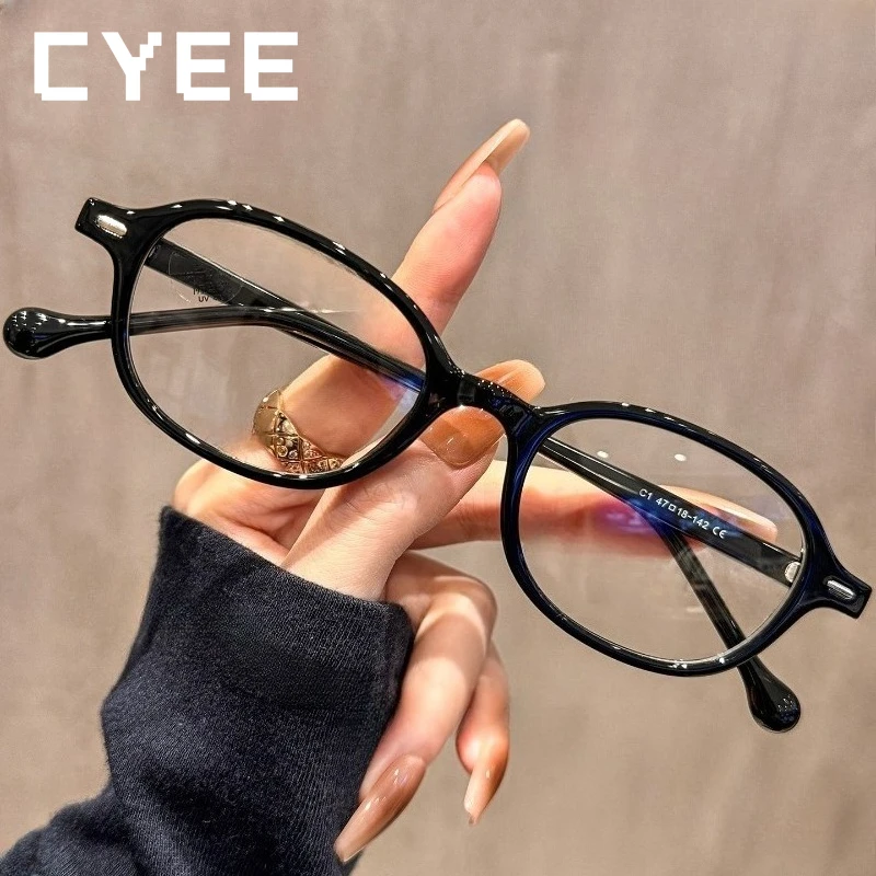 CYEE Oval Durable Frames Photochromic Myopia Eyeglasses Progressive Lenses Glasses Women Customized Prescription Optical Eyewear