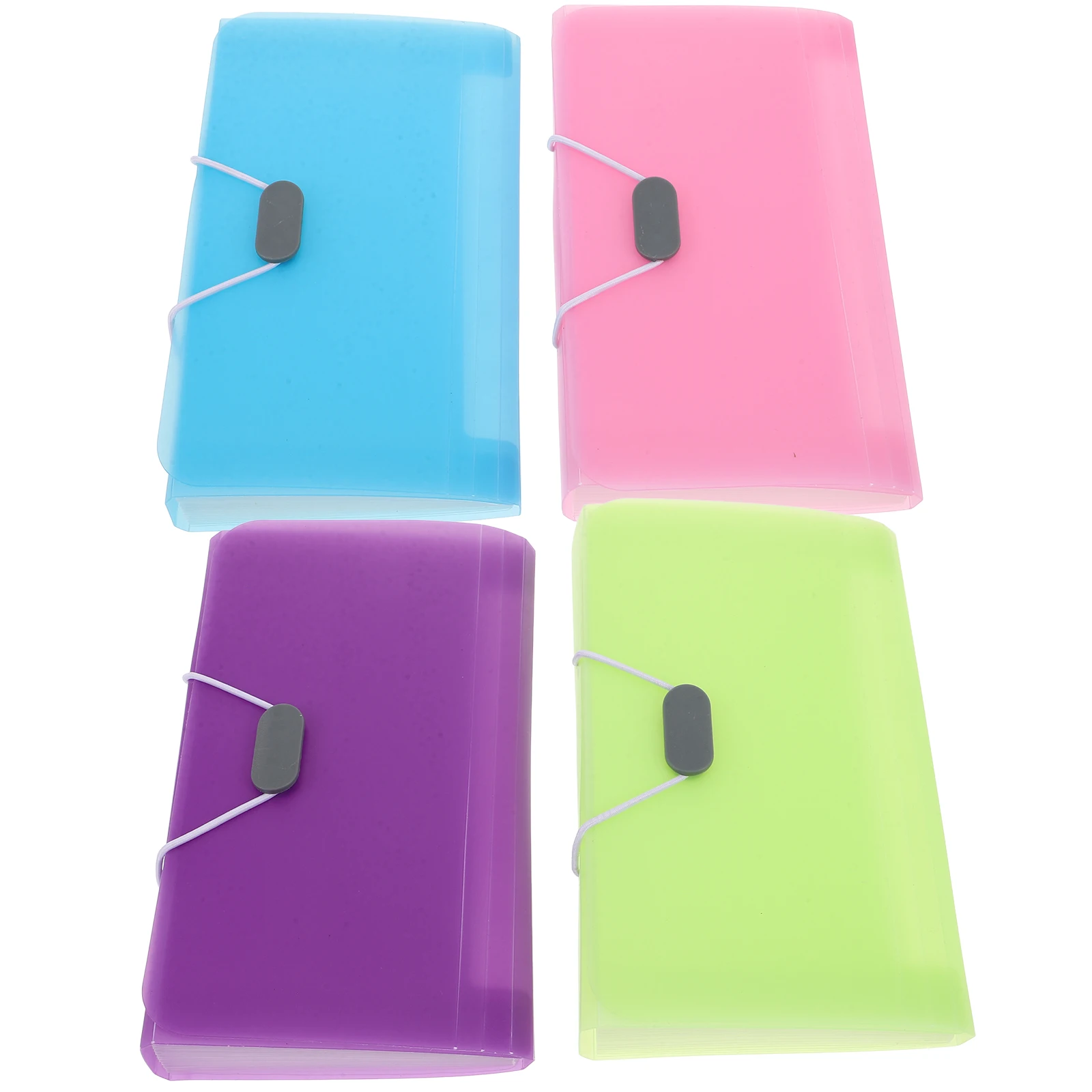 

4 Pcs Mini A6 13-slot Candy Color Accordion File Organizer Portable Document Storage Folder for Office Home Use