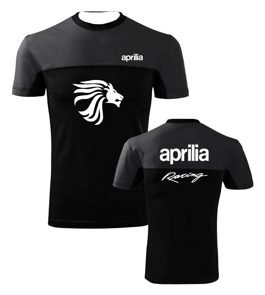 

25. Мужская и женская мотоциклетная повседневная летняя рубашка с короткими рукавами, хит продаж, дышащая, быстросохнущая, с короткими рукавами с принтом Aprilia