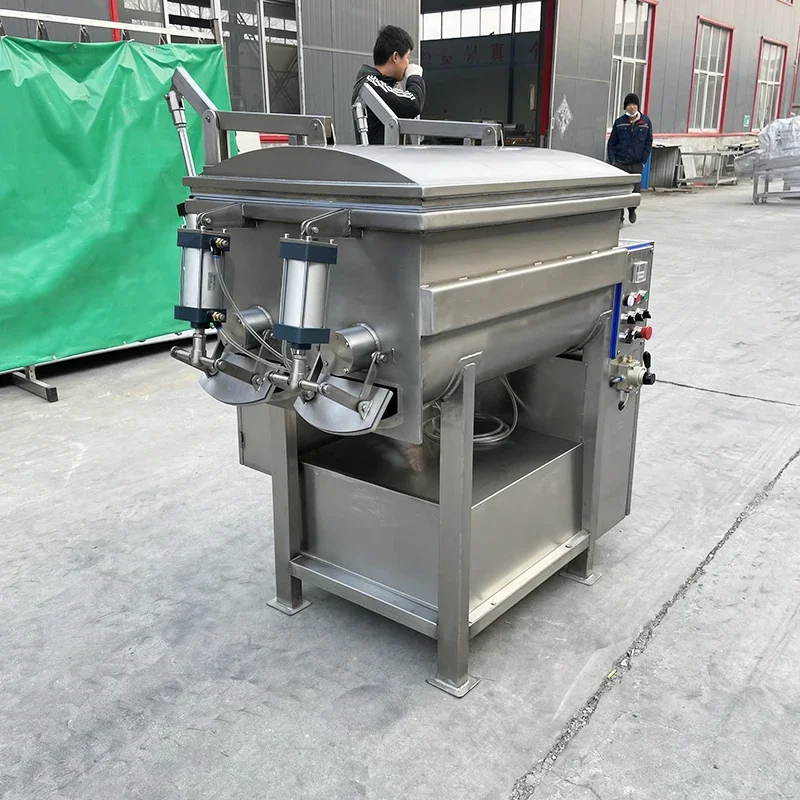 Industrial 100L/300L/500L/750L Automatic Double Axis Meat/Vacuum Vegetable Stuffing Mixer/Mixing Machine