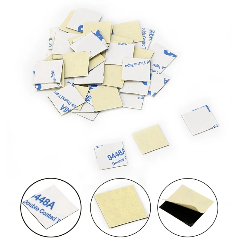 50Pcs 14*14มม.ฮีทซิงค์ความร้อนคู่ด้านข้างสติกเกอร์เทปกาวสำหรับ CPU หน้าจอ