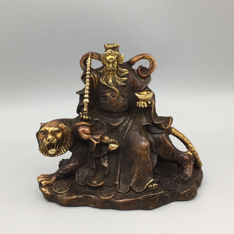 

статуя Воина-бога богатства, Чжао Гунмина, на тигре, для дома и магазина, бронзовое украшение для интерьера