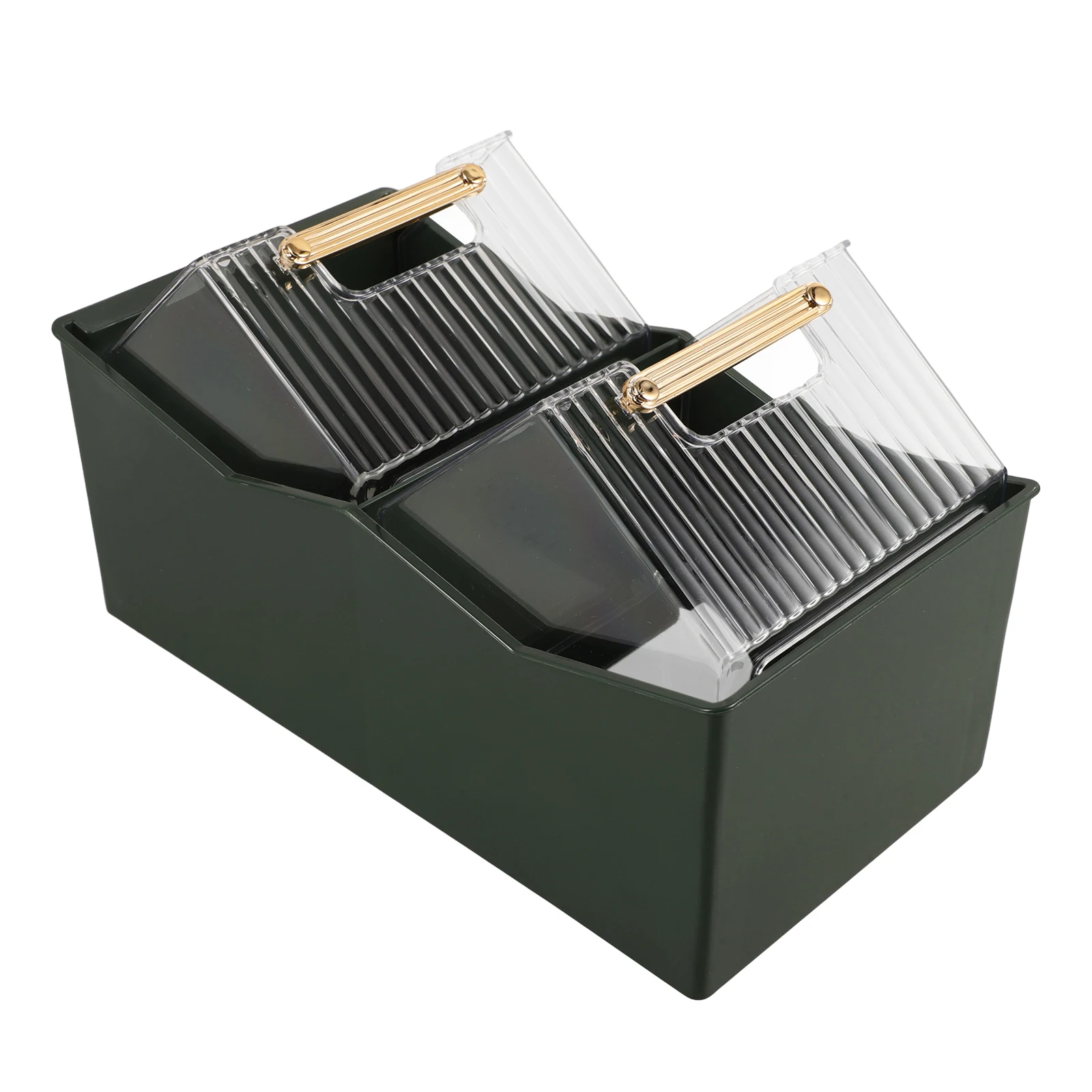 

Double Layer Storage Box Pod Desktop Plastic Bag Holder Office Creamer Sugar Bag Container Large Capacity Organizer Rack Sturdy