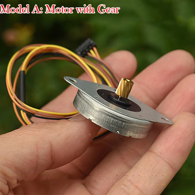 MOATECH Mini Round Ultra-thin 35MM Stepping Motor DC 5V-12V  2-Phase 4-Wire Precision Stepper Motor Step Angle 3.75 Degree