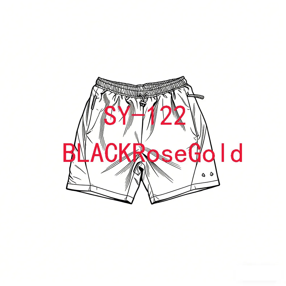 SY-122    Men Jogger Shorts Clothing Shorts VORTEX TRACK SHORT-Black Rose Gold Comfortable Breathable Casual Shorts