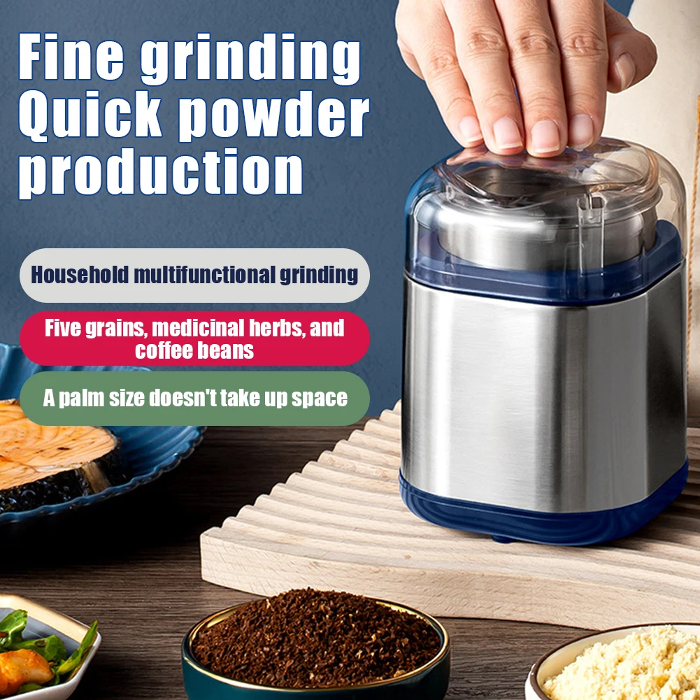 1stainless steel 10000~19999 Rpm Electric Grinder Multifunctional Stainless Steel Coffee Bean Grinder For Spices Seeds Wholesale