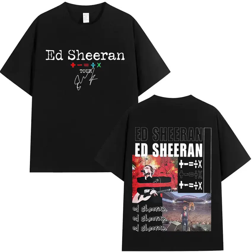

Ed Sheeran Concert Album Tour Harajuku футболка хлопковая повседневная футболка с графическим рисунком хипстерские мужские хип-хоп большие летние футболки Y2K
