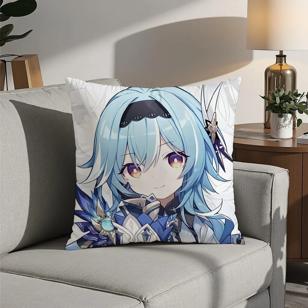 

Cartoon Honkai Impact Cute Pillow Case Plush Fabric Soft Pillowcase Double Sided Print Cushion Cover Household Gifts