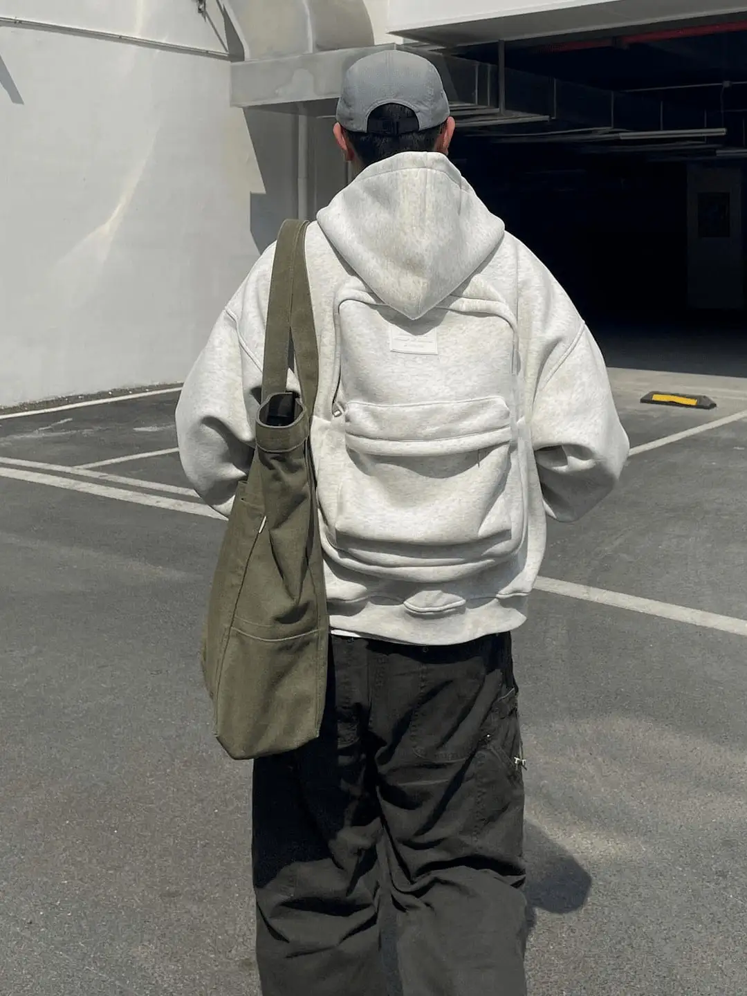 Backpack Hoodie for Men Women Zipper Cardigan Creative Hoodies Lightweight Travel Hooded Sweatshirts with Backpack