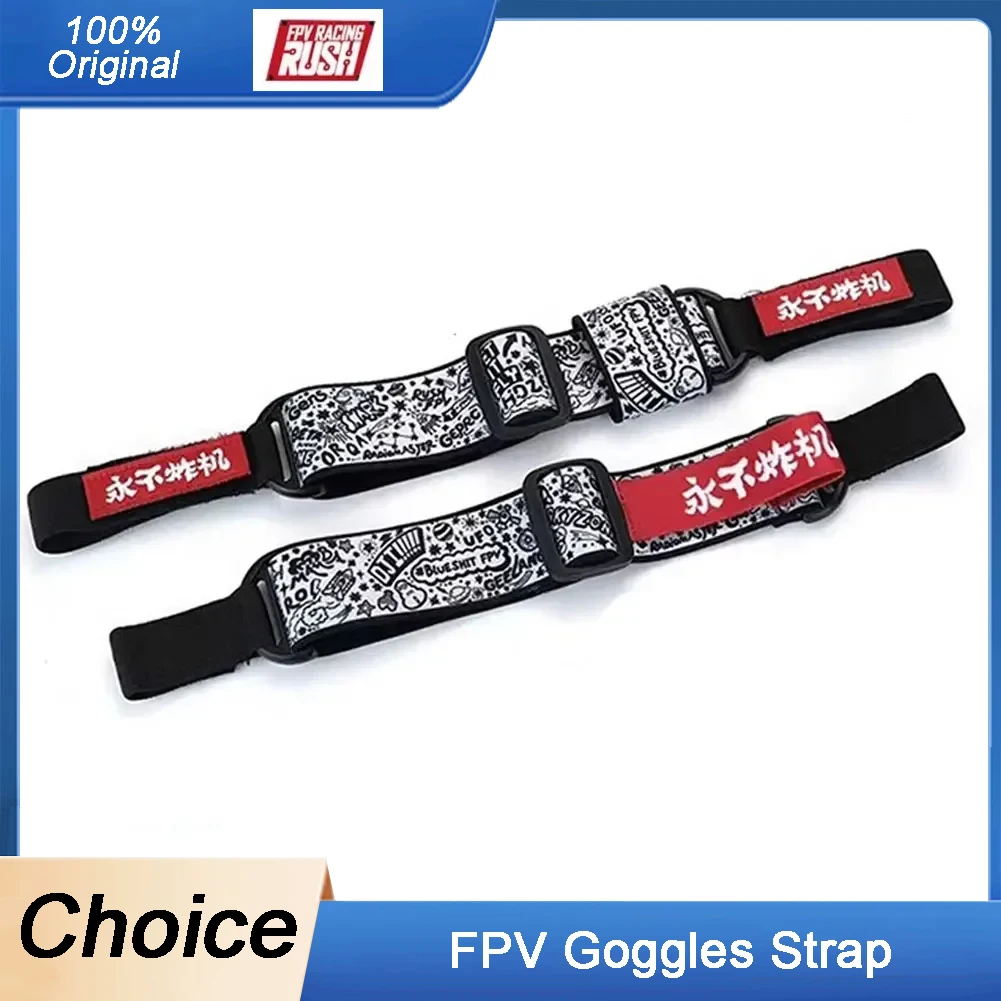 

Never Crash Adjustable FPV Goggles Strap Headband with Battery Storage for Fat Shark Skyzone DJI Goggles 2 Graffiti Design