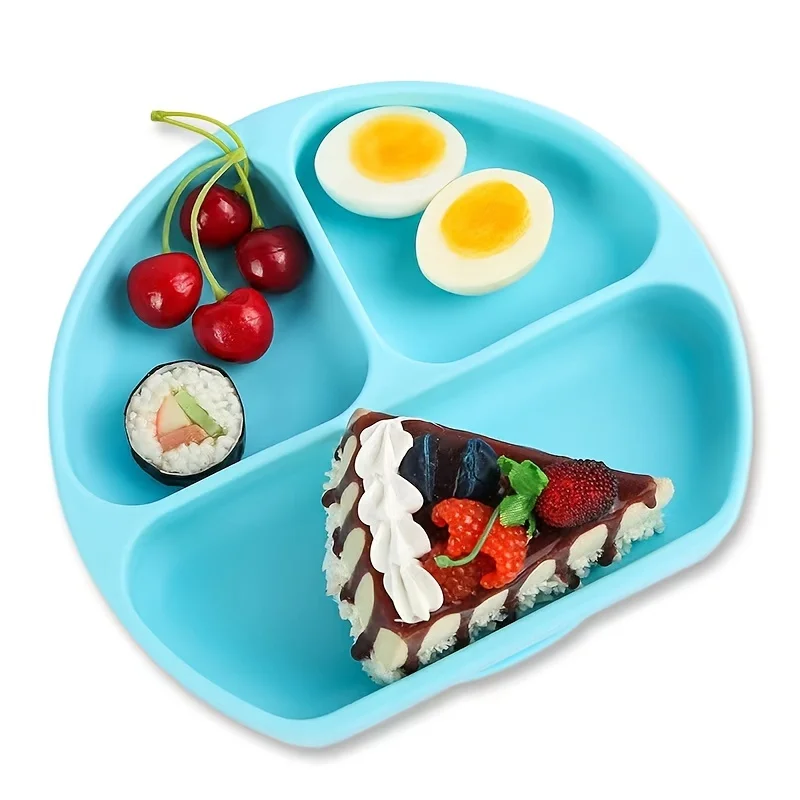 Baby Silicone Suction Plate,Suction Bowl for Toddler,Safe Kids  Tableware Dishwasher and Microwave Safe