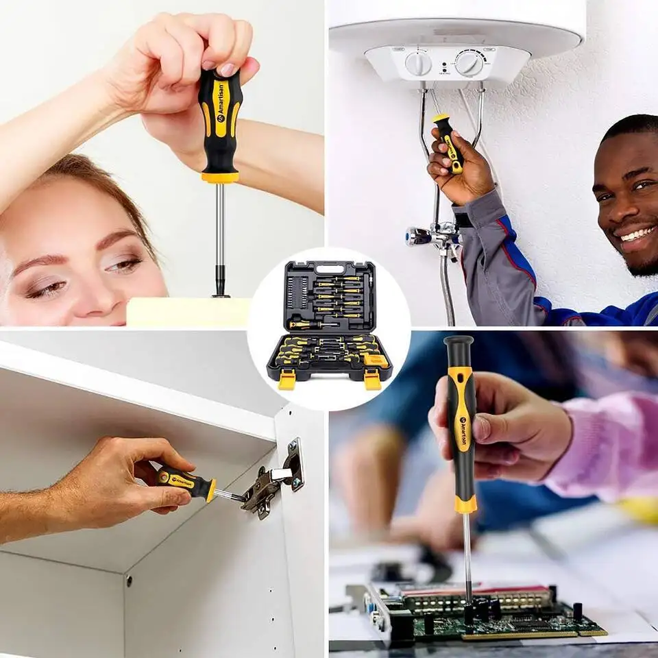 Magnetic Set 43 Piece Precision Phillips Screwdriver Bits With Sturdy Tool Box Repair Hand Tools