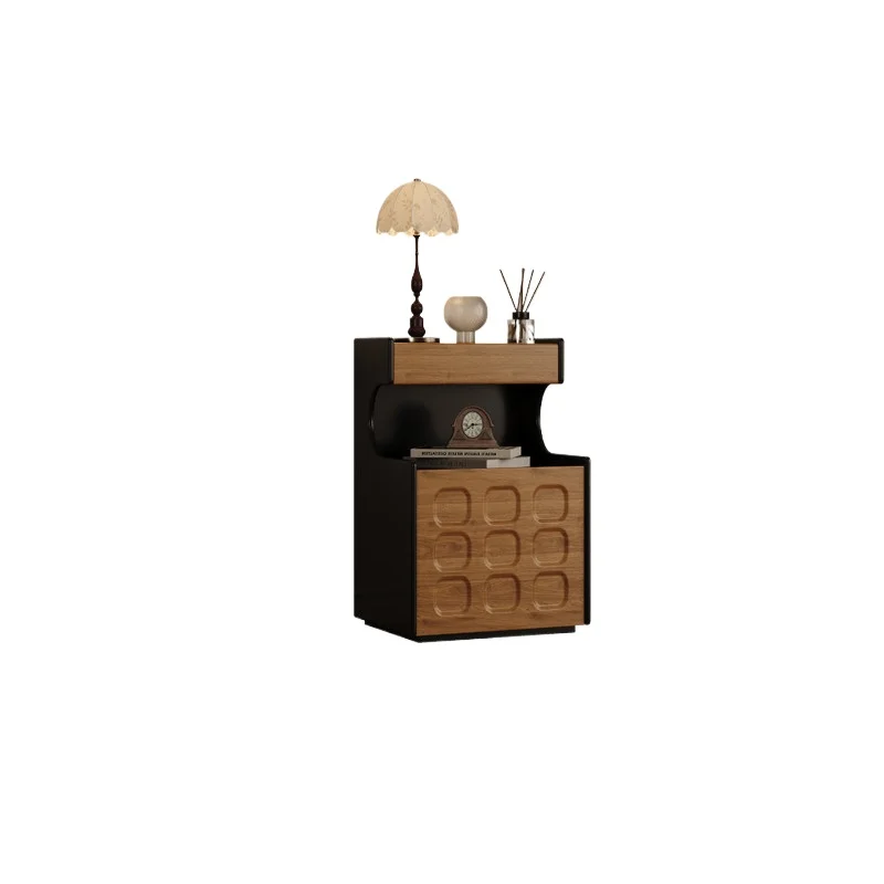 LMM Home Bedroom Small Safe Solid Wood Shelf Storage Cabinet